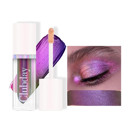 Kyannkara Liquid Glitter Eyeshadow, Metallic Glitter Shimmer Eye Looks Waterproof Long Lasting Quick-Drying Sparkling Eye Shadow Makeup Chameleon 05#