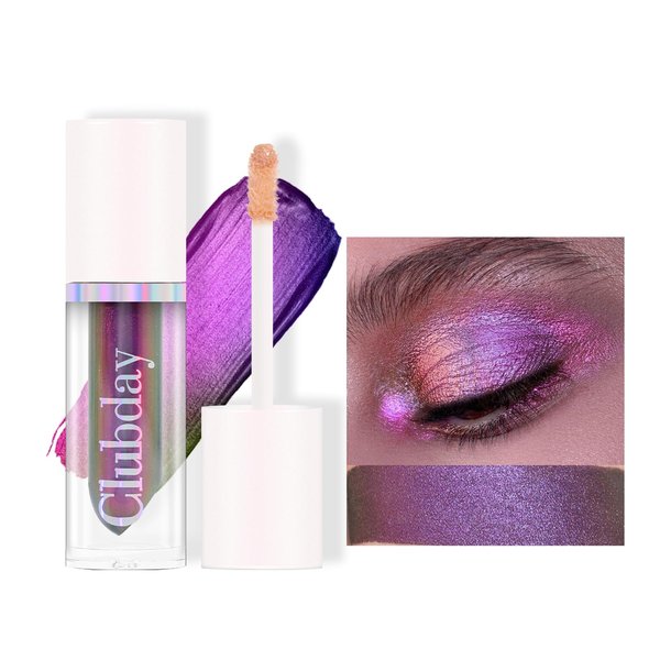 Kyannkara Liquid Glitter Eyeshadow, Metallic Glitter Shimmer Eye Looks Waterproof Long Lasting Quick-Drying Sparkling Eye Shadow Makeup Chameleon 05#