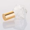 ConStore 10 PCS Mini Portable Polygonal Clear Glass Roller Bottle,8ml/0.27oz DIY Travel Essential Oil Roll On Bottle with Stainless Steel Ball Gold Cap