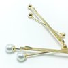 2PCS Gold Metal X Shaped Hair Pins Decorative Fancy Hair Clips Bridal Pearl Hair Barrettes Wedding Side Clips Hair Accessories for Women Lady