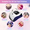 GGUP 320W UV LED Nail Lamp, Professional UV Nail Dryer Light for Gel Nails with 72 Beads, Fast Curing Gel Polish Lamp Auto Sensor 4 Timer Setting Portable Gel Curing Lamp for Home & Salon