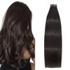 Aison Dark Brown Tape in Hair Extensions Human Hair 18 Inches 40g 20 Pcs/Pack Invisible Tape ins Human Hair Extensions Real Hair Extensions Tape in