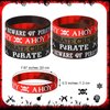 Capoda 24 Pieces Pirate Silicone Bracelets Ahoy Matey Caribbean Rubber Wristbands Skull Pirate Ship Party Favors for Girls Boys Pirate Theme Birthday Party Decorations Halloween Party Supplies