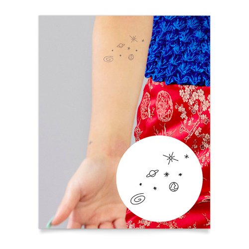 Inkbox Temporary Tattoos, Semi-Permanent Tattoo, One Premium Easy Long Lasting, Water-Resistant Temp Tattoo with For Now Ink - Lasts 1-2 Weeks, Kkeus, 3 x 3 in