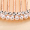 Missgrace Luxury Glitter Sparkly Crystal Rhinestones Pearls Gold Hair Side Combs Hairpins Barrettes Clips Hair Accessories for Women Girls (Color 2)