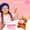 12 Pack Mini Stuffed Tiger Animals Toys Small Plush Tiger Animal Keychain Toy Tiny Stuffed Animal Plush Toy for Birthday Carnival Prizes Party Favors Gifts
