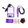 LILYS PET 20,000 RPM Light Type Professional Electric Nail Art Salon Drill Glazing Fast Machine,Electric Nail Art File Drill with 1 Pack of Sanding Bands (Violet)