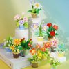 ALITTDRE Flowers Building Blocks Sets, Office Home Decor Bonsai, Micro Flower Toys Building Set, Gifts for Mothers, Valentines, Birthdays, Adult & Kid (Peony)