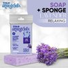 T.Taio Esponjabon Soap Sponge - Cleansing Shower Scrubber - Cleaning Bath Wash Scrub - Oil Removal - Massage & Lather Foot, Elbow, & Face - Bathroom Accessories - Fresh Lavender Scent