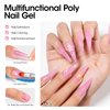 Gellen Poly Nail Gel Builder for Nail Extension Nail Strengthener, 60 g 06 Natural Pink Poly Gel Trendy Nail Art Design for 3D Nail Molder Beauty Gift for Salon Manicure Easy DIY at Home