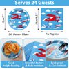 Airplane Birthday Party Supplies Serves 24 Plane Party Paper Plates Napkins Set Airplane Tablecloth Tableware Kit for Baby Shower Decorations Kids Boys Girls