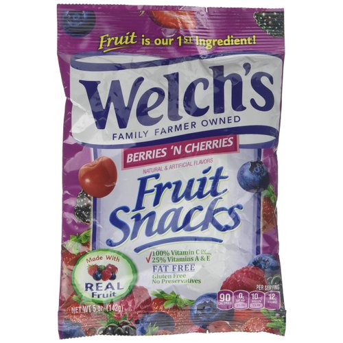 Welch's, Berries 'N Cherries Fruit Snacks, 5 Ounce