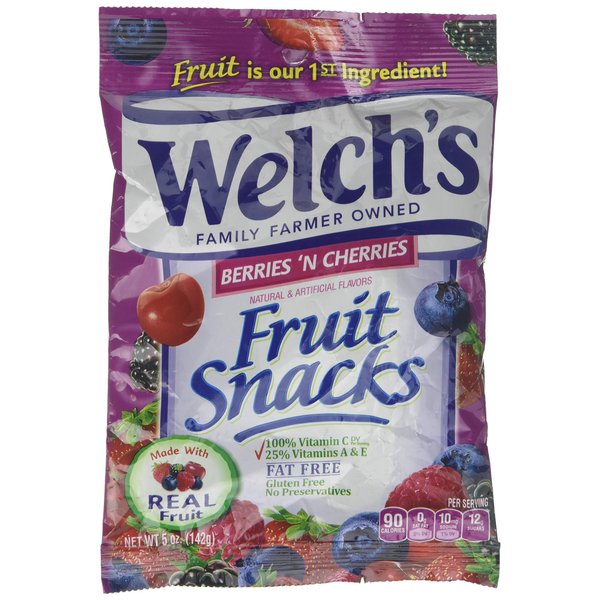 Welch's, Berries 'N Cherries Fruit Snacks, 5 Ounce
