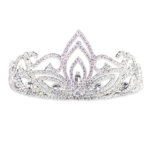 Anderson's Edwina Rhinestone Tiara, 3 Inches, Woman's Crown, Wedding/Prom Tiara