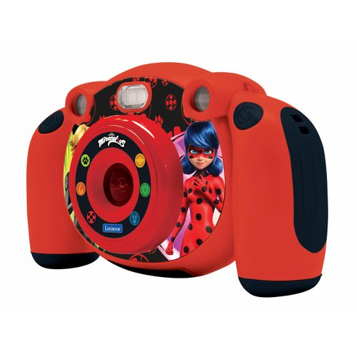 LEXiBOOK - Miraculous - 4-in-1 Kids Camera with Photo, Video, Audio and Game Functions, 32GB SD Card Included - DJ080MI