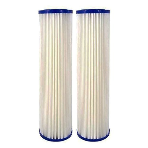 CFS – 2 Pack Pleated Water Filter Cartridges Compatible with 0.35 Sub-micron Post-Filter for Whole House Water Filter System Models – Removes Bad Taste – Replacement Filter Cartridge – 0.35 Micron