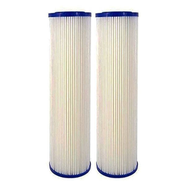 CFS – 2 Pack Pleated Water Filter Cartridges Compatible with 0.35 Sub-micron Post-Filter for Whole House Water Filter System Models – Removes Bad Taste – Replacement Filter Cartridge – 0.35 Micron
