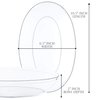 PLASTICPRO Disposable Oval Serving Bowls, Party Snack or Salad Bowl, 32-Ounce, Plastic Crystal Clear Pack of 4