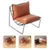 Toddmomy 2pcs Miniature Dollhouse Chair Leather Lazy Sofas Chairs Vintage Backrest Chair Mini Dollhouse Couch Doll Chair for Hamster Dollhouse Furniture Accessories