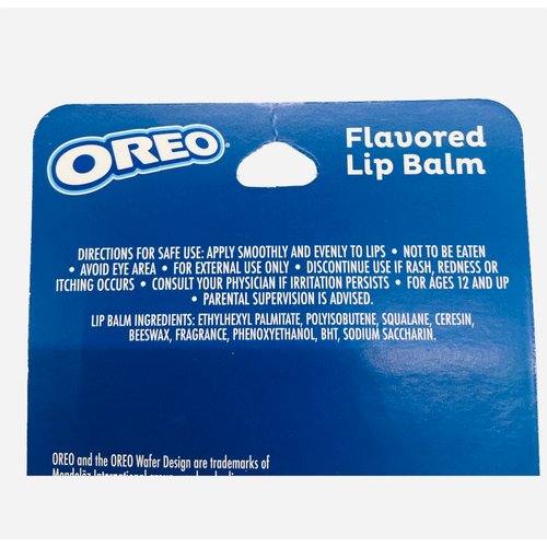 Taste Beauty (1) Stick Oreo Cookie Flavored Lip Balm Gluten Free - Blue Tube Carded - Net Wt. 0.12 oz