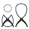 XCZYN Wig Stand Portable Collapsible Wig Head for Short Wigs Durable Plastic Wig Display Folding Wig Holder Wig Dryer Travel Short Hair Extensions Stands (1Pc Black)