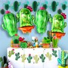 KatchOn, Cactus Balloons for Cactus Party Decorations - Huge 34 Inch, Pack of 4 | Cinco de Mayo Balloons, Fiesta Balloons for Cactus Decorations | Mexican Party Decorations, Taco Tuesday Decorations