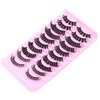 PearlGirl False Eyelashes, Russian Curly Natural Wispy Cat Eye Lashes 10 Pairs Lightweight Reusable Ideal for Eyelash Extension and Pestañas Postizas(Styles02)