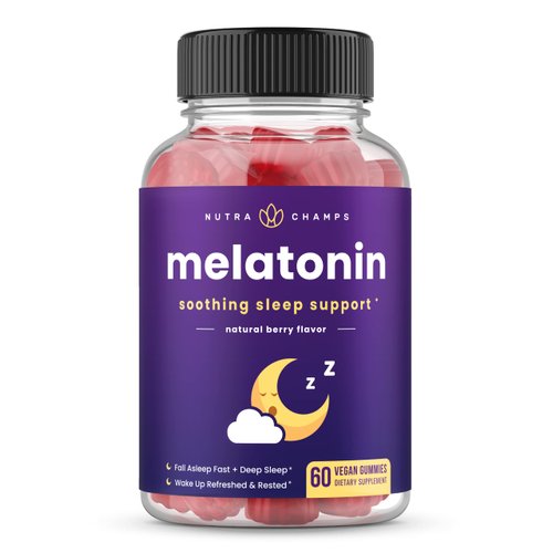 Melatonin Gummies for Kids & Adults | Natural Sleep Aid Drug-Free, Vegan Berry Flavor Kids Melatonin Gummy Supplement | 2.5mg, 5mg or 10mg Dose | Sleeping Pills Substitute