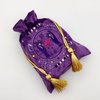 La Muci Velvet Tarot Card Bag - Drawstring Pouch for Tarot Deck Storage - Magic Purple Moon Lotus Bag- Jewelry Storage & Gift Bag with Gold Tassel Drawstrings, 6.6 x 9 inches