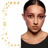 SmallCat 3 Sheets Glitter Freckles Face Tattoo Stickers, Butterfly Glitter Makeup for Women, Waterproof Sparkle freckles, Faux Temporary Freckles for Face Body for Christmas Festivals Parties - Gold
