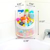 Ligereza Baby Bathtub Toy Storage - 17" x 13" Bathtub Toy Holder Mesh Bathtub Toy Holder Let Baby Bathtub Toys To Dry Faster, Bathtub Toy Organizer For 1-3 Year Old Toddler Bathtub Toys