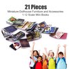 Dollhouse Miniatures Magazine Books Mini Books Mini House Accessories Books Model Dollhouse Accessories 1:12 Scale DIY Puzzle Project Doll House Furnishings Accessories