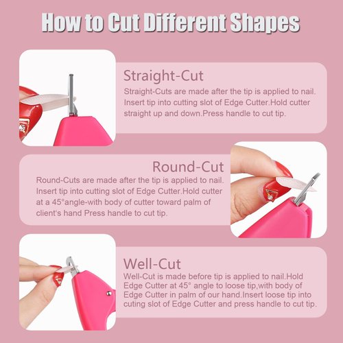 Dr.nail Professional Adjustable Acrylic Nail Cutter False Nails Clipper Fake Nail Clippers Nail Tip Trimmer for Artificial Nail Art Manicure Tools Clip Tool (Light purple)