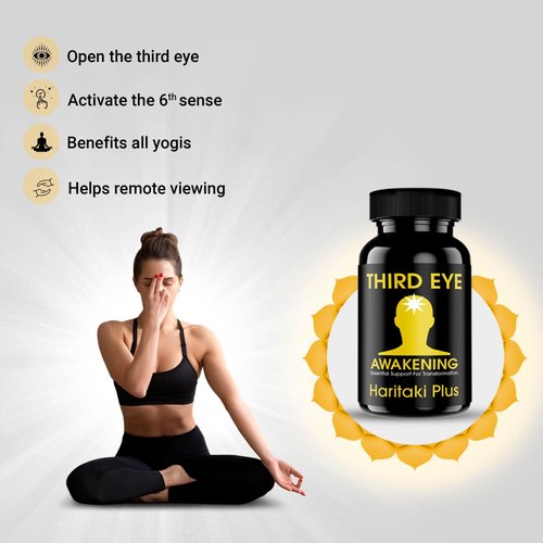 Third Eye Awakening - Organic Haritaki Capsules- Kailash Herbals-100 Capsules- 650 mg Each-Terminalia chebula- Vegan