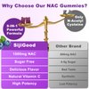 Sijigood 1000mg NAC Gummies for Kids & Adults - NAC Supplement N Acetyl Cysteine Dietary Gummies Support Respiratory & Liver Health, Antioxidants & Immune System, Blueberry Flavor 60 Count