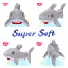 BSTAOFY 20'' Light up Shark Stuffed Animal Glow Soft Plush Toys Ocean Species LED Night Lights Birthday Valentines Christmas for Toddler Kids, Gray