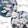 Latious Pearl Bride Wedding Hair Comb Silver Crystal Bridal Hair Pieces Leaf Hair Clip Hair Accessories for Women and Girls (A-Silver)