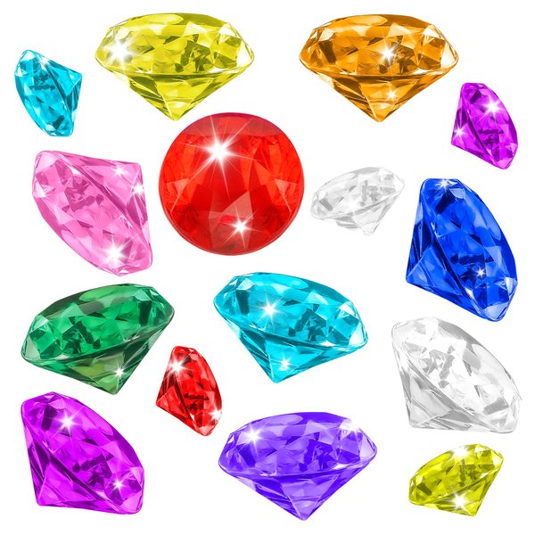 15 PCS Diving Gems Pool Toys, Colorful Big Diamond Pool Diving Toy for Kids Ages 4-8 8-12, Sinking Swimming Pool Toys, Underwater Swimming Toys Water Games Gifts for Kids Summer Pool Party Favors