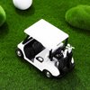 6 Pack: Diecast Golf Carts Toy with Clubs, Alloy Metal Mini Model 1:20 Scale Golfcart Pullback Vehicles for Golfing Themed Office Desk Decor, Birthday Party Cake Decorations (4.75 Inches)
