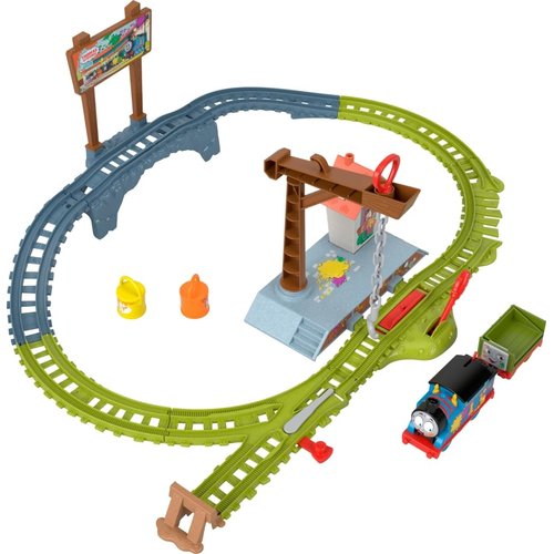 ​Thomas & Friends Motorized Toy Train Set Paint Delivery with Thomas & Troublesome Truck for Pretend Play Preschool Kids Ages 3+ Years