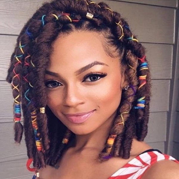 Miman Hair String for Braids Dreadlocks DIY Braided Hair Wrap Colorful Styling Hair Braiding Yarn Hair Strings for Hip-hop Hair Accessories