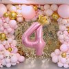 40 Inch Pink Number 7 & Mini Crown Balloon for Birthday Party Decorations, 7th Birthday Party Decorations Pink Theme Party Balloons Decorations Supplies