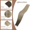 Full Shine Ombre Injected Tape in Hair Extensions Blonde and Brown Balayage Machine Virgin Tape in Extensions Human Hair 22Inch Seamless Injection Tape in Human Hair Extensions 25Gram 10Pcs