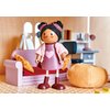 Tender Leaf Toys - Ayana and Her Cat - Wooden Miniatures Flexible Doll, Multicultural Action Figure for Dollhouse - Encourage Creative and Imaginative Fun Play for Children - Age 3+