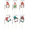 Gyufise 36Pcs Christmas Gnomes Cupcake Toppers Christmas Dwarf Santa Claus Snowflake Cupcake Picks Cake Decorations for Merry Christmas Theme Happy New Year Holiday Party Supplies