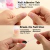 Press on Nails Medium Square, 576Pcs Fake Acrylic Medium Nail With Nail Glue, 24 Colors Medium Stick On Nails Uñas Postizas, Glossy False Nails Full Cover for Women Girl Home Nail Art Diy Holiday Use