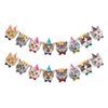 Uniwish Cat Faces Banner Garland Cat Birthday Decorations Cat Themed Birthday Party Supplies for Boys Girls Kitten Baby Shower Pet Adoption Party Favors