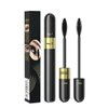 Liquid Lash Extensions Black Mascara Volume and length 5x Longer 4D Silk Fiber Lash Waterproof Makeup, For Long-Lasting, Clump-Free Volume Length