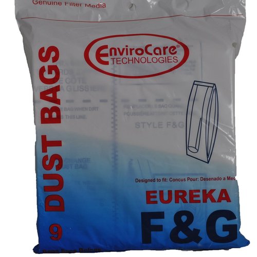 EnviroCare Replacement Premium Vacuum Cleaner Dust Bags made to fit Eureka F&G Uprights 9 bags