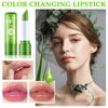 PPPanYiDi 4PCS Aloe Vera Color Changing Moisturizing Lipstick for Women, Magic Temperature Color Change Lipstick Lip Blam Gloss Makeup Gift Set, Long Lasting Nourishing Tinted PH Lip Balm Moisturizer